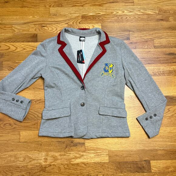 Beetlejuice Women’s Medium Astrid Gray Northanger Preparatory School Blazer New - Picture 3 of 10